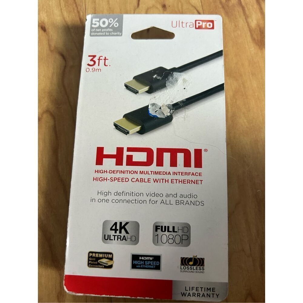 HDMI cable 3 ft long black for steaming devices